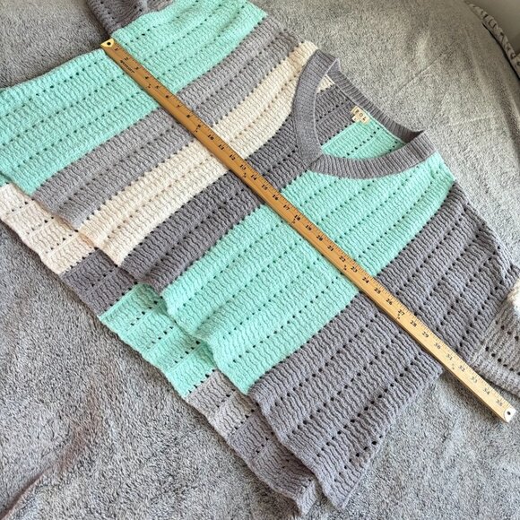 Pol Color Pop Womens Chunky Knit Striped Sweater Chenille Oversized Large 19231 - Picture 9 of 11